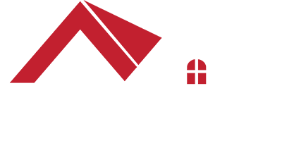 modern roofing white logo